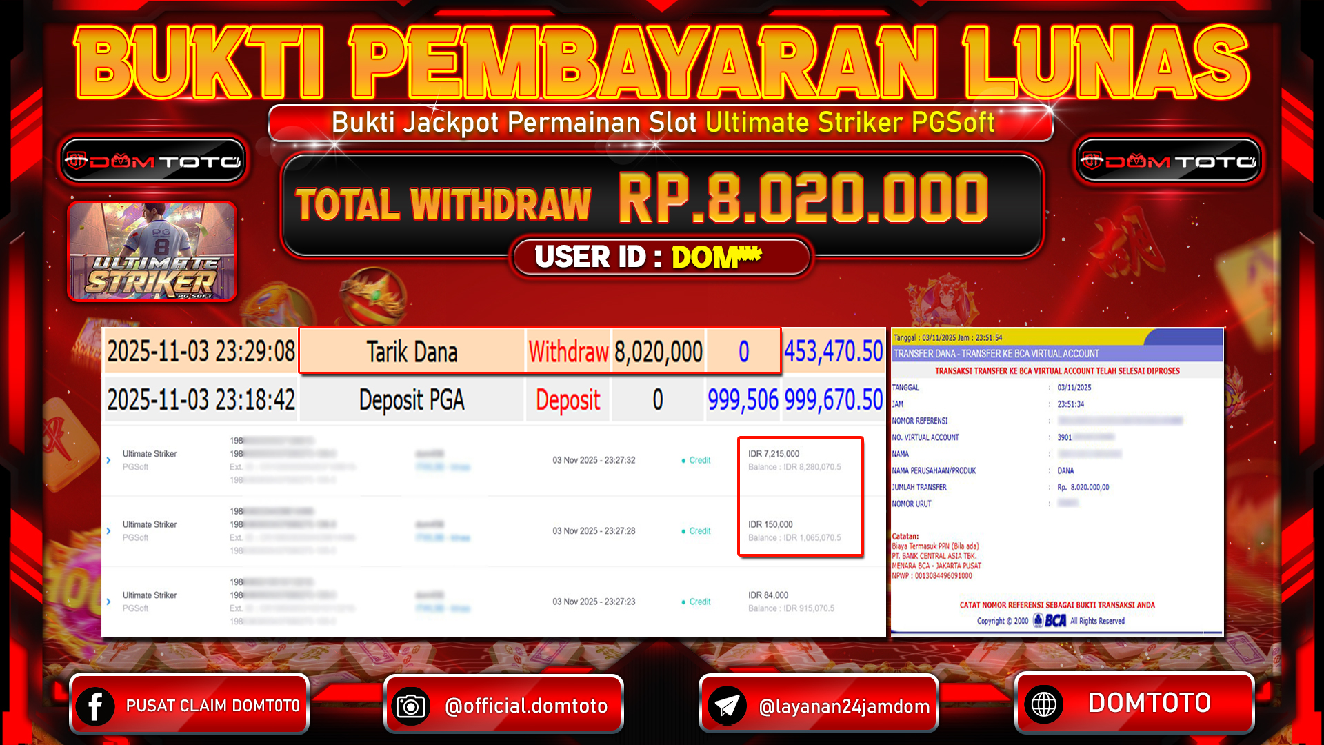 JACKPOT SLOT Ultimate Striker PGSoft 04 NOVEMBER 2025